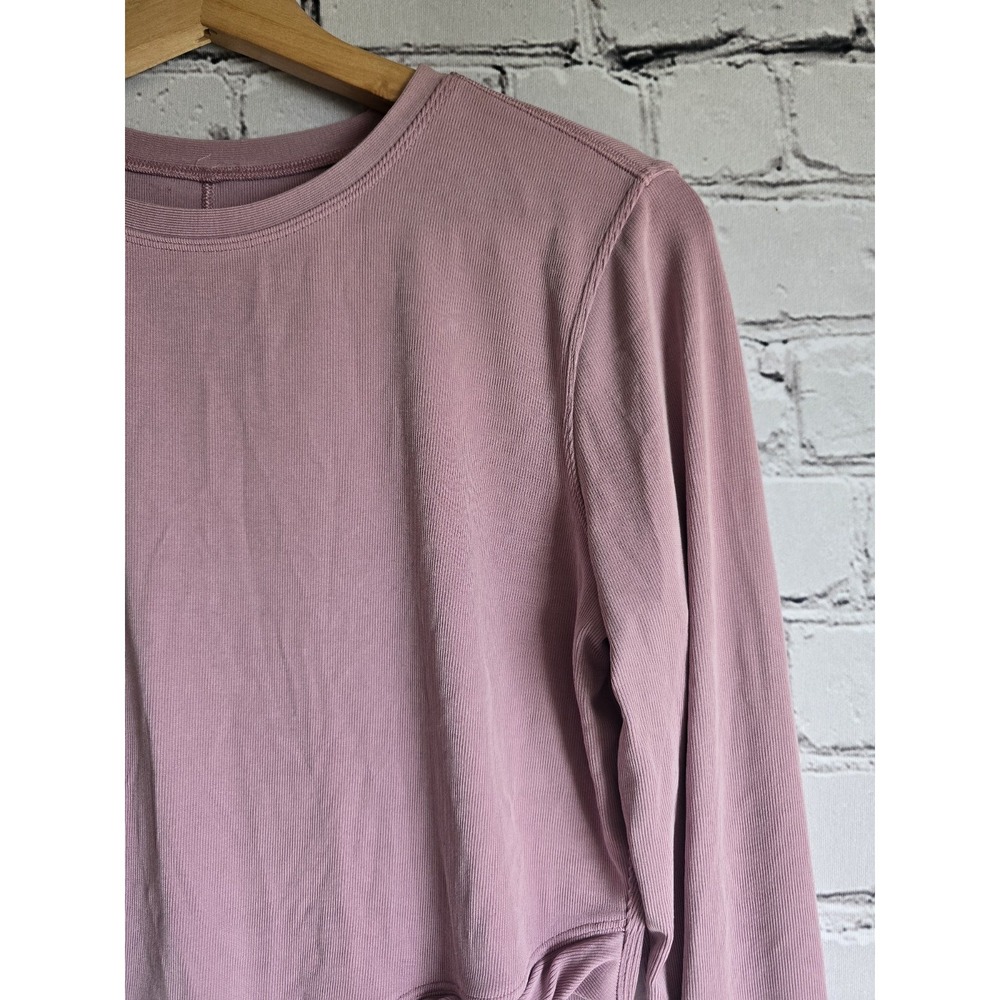 Lululemon Do the Twist Long Sleeve Shirt Pink Taupe Sweat Wicking Size Small? - Picture 4 of 9